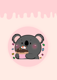 Simple Black Koala Love Sweet Theme