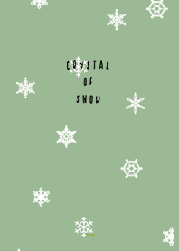 くすみみどり : シンプルかわいい雪結晶