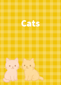 Lazy cats2 on yellow