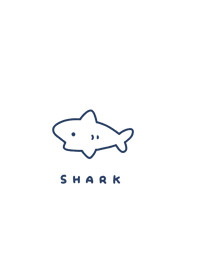 shark pattern/wh navy