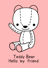 Teddy Bear Hello my friend Theme Pink
