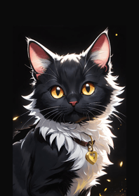 Cute black cat ka0xf