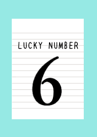 LUCKY NUMBER 6 NOTEBOOK/BLUE GREEN