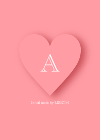 Heart Initial Pink -A-
