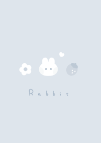 兔子和草莓 / pale blue gray