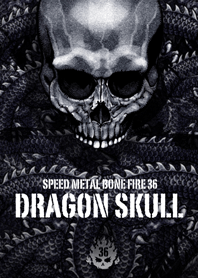 Speed metal bone fire Dragon skull 36