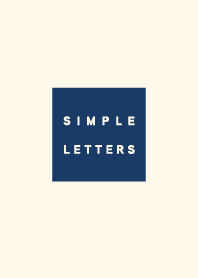 Simple letters only / Navy & beige.