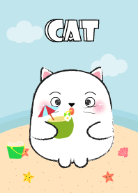 Summer Fat White Cat theme