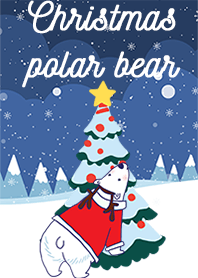 Christmas polar bear