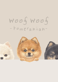 Woof Woof - Pomeranian - PASTEL BROWN