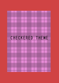 PINK CHECKERED THEME-RED-BEIGE