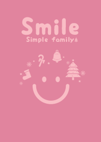 Smile & Xmas tree Pale cherry pink