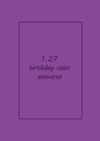 birthday color - January 27