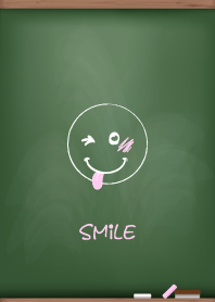 Smile on the blackboard.
