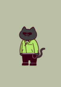 Racing jacket black cat.(dusty colors04)