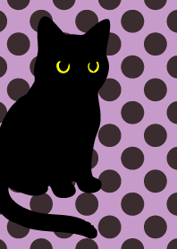 Round Black Cat6light purple