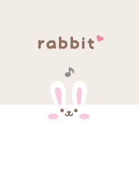 Rabbits. Musical note - Brown