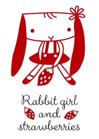 うさぎのおんなのこといちご