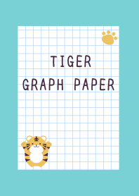 TIGER GRAPH PAPER/MINT GREEN
