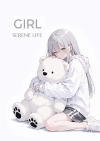 A girl and a stuffed animal7.