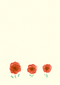 Watercolor flowers/Vermilion