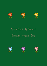 A few small flowers(forest green)