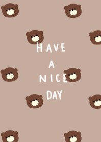 Full Of Beige And Bear Have A Nice Day Line Theme Line Store