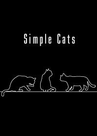 간단한 고양이 와이어 테마 / 블랙 WV