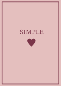 SIMPLE HEART =winered pinkbeige=