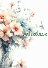 WATERCOLOR-PINK BLUE FLOWER 31