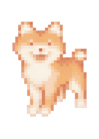 Dog Pixel Art Theme  Green 04