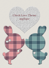 Check Love Theme applique 100