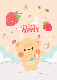 ลูกหมีตัวอ้วน สตรอว์เบอร์รีน่ารัก คาวาอี