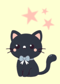 Bow-tiful Black Cat