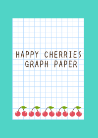 HAPPY CHERRIES GRAPH PAPER-EMERALDGREENj