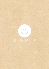 シンプル クラフト スマイル(ベージュ)
