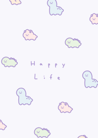 ไดโนเสาร์สบายๆ / purple pastel.