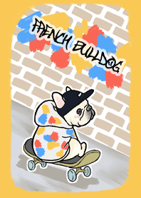 skateboard french bulldog.