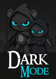 Dark mode, glowing blue