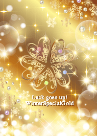 超運気UP!幸運５つ葉クローバー黄金#新年