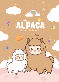 อัลปากา ตัวกลม คาวาอิ สีคาราเมล