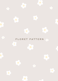 Floret Pattern  - 02-01 Beige Ver.a