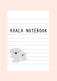 KOALA NOTEBOOK-LIGHT PINK