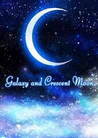 Galaxy and Crescent Moon from Japan