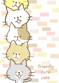 friendly cute cats