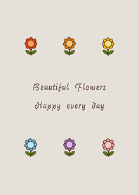 幾朵小花兒(霧灰咖啡色)