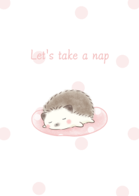 Nap Hedgehog -pink- Dot