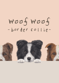 Woof Woof - Border Collie - SHELL PINK