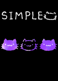 Theme of a simple purple cat