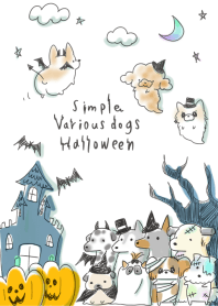 simple Various dogs Halloween.